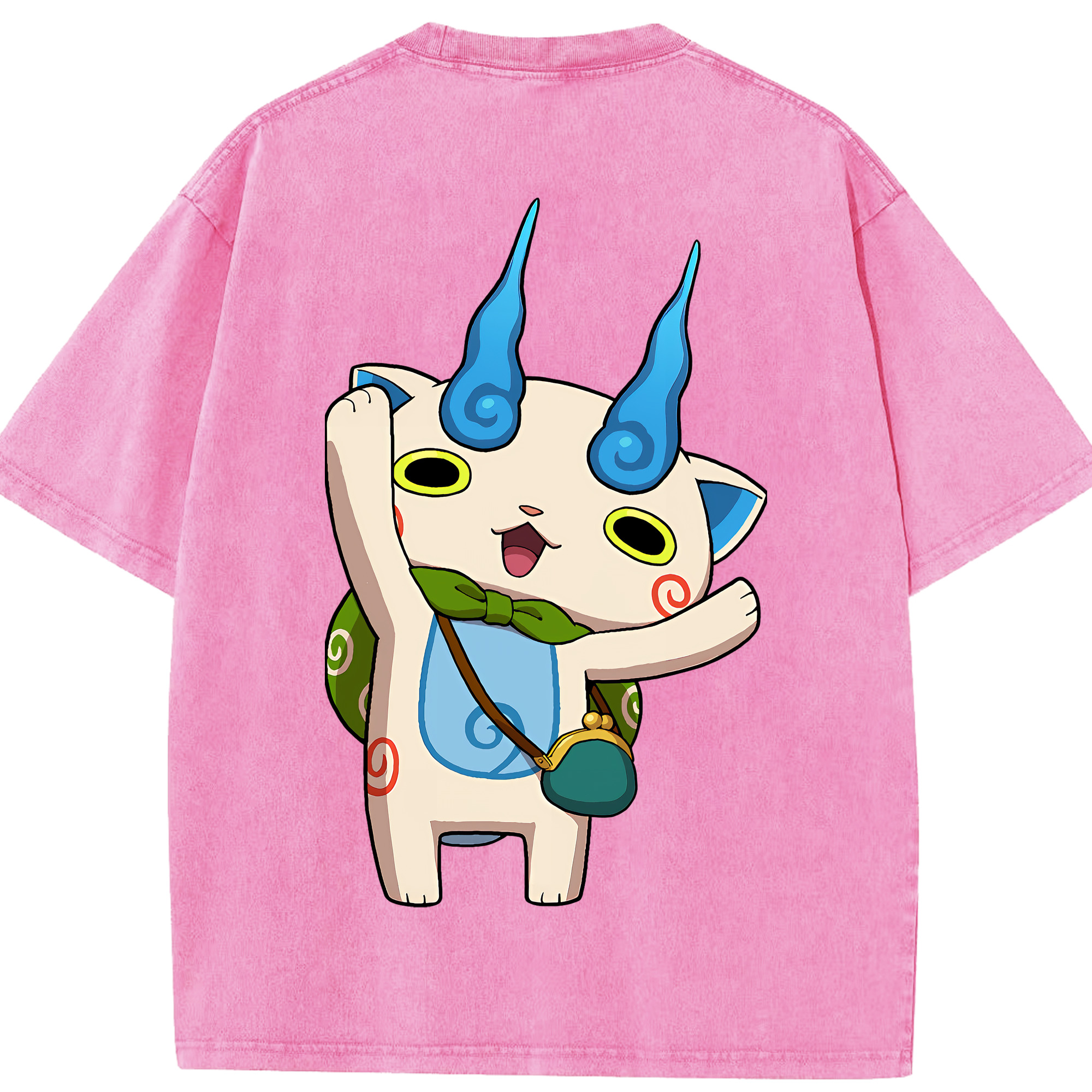 （画像用） 妖怪ウォッチ Yo-kai Watch 綿100% ヴィンテージ風 半袖Tシャツ（背面プリント）